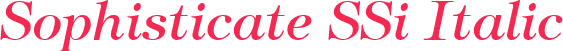 Sophisticate SSi Italic